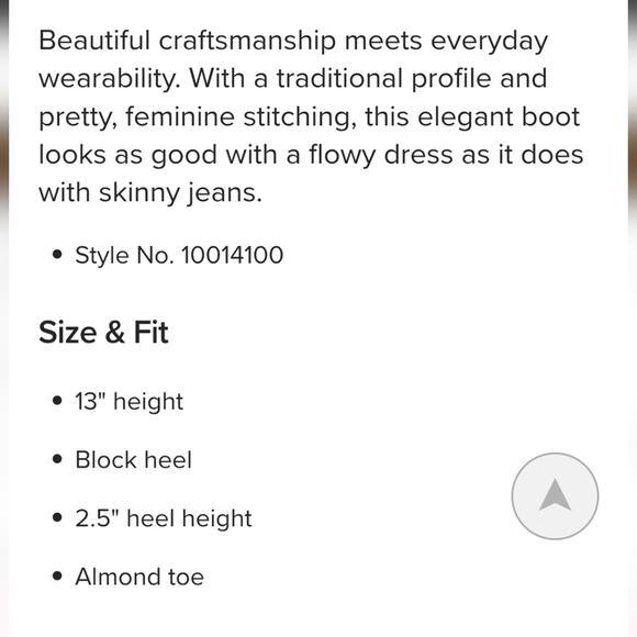 Ariat NWT Desert Holly Western Boots with Leaf Stitching 8.5 - Picture 15 of 15